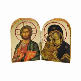 Icône double Jésus et Marie
