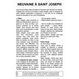 carte prière neuvaine à saint Joseph