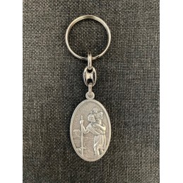 Porte clés de Saint Christophe & Notre Dame de Lourdes