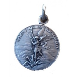 Médaille de saint Michel archange Plaqué OR & Argent Massif